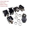 10pcs 3.5mm Audio Jack PCB Mount Screw Metal Nuts Mono Stereo Phone Plug 2 3 4 Pole Connector Through Hole Panel Thread - (Color: PJ376AM TRS) view 3