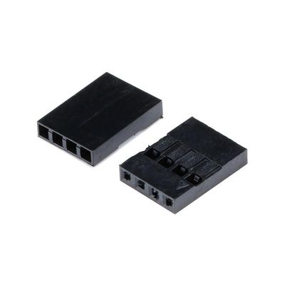 100PCS For Dupont Head 2.54mm 1X 1P 2P 3P 4P 1X1P 1X2P For Dupont Plastic Shell Pin Head Connector Jumper Wire Cable Housing Plug Female - (Color: 1X4P)