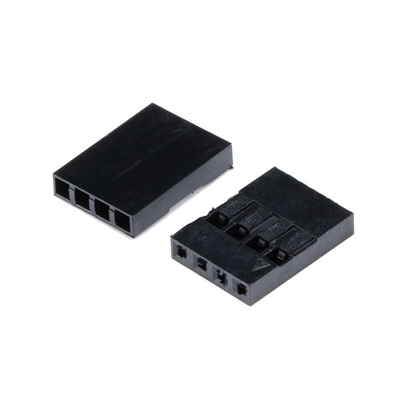 100PCS For Dupont Head 2.54mm 1X 1P 2P 3P 4P 1X1P 1X2P For Dupont Plastic Shell Pin Head Connector Jumper Wire Cable Housing Plug Female - (Color: 1X4P)