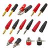 10Pcs Red Black 4mm Banana Plug Socket Speaker Cable Connector Gold Plated/Nickel Plated 4mm Banana Male Female Binding Post - (Color: A-5RD 5BK) view 2