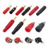 10Pcs Red Black 4mm Banana Plug Socket Speaker Cable Connector Gold Plated/Nickel Plated 4mm Banana Male Female Binding Post - (Color: A-5RD 5BK) view 3