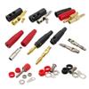 10Pcs Red Black 4mm Banana Plug Socket Speaker Cable Connector Gold Plated/Nickel Plated 4mm Banana Male Female Binding Post - (Color: A-5RD 5BK) view 4