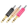 10pcs Aluminum Jack 3.5 Earphone Plug with Tail plug clamps 3.5mm 3 pole Stereo Male Plug Gold Plated Wire Connector - (Color: Mix - Crystal Tail) view 1