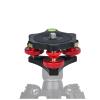 Tripod Head Leveling Base, 3/8 Inch Thread, +/-5 Degree Adjustment, Level for Camera Stabilization, Universal Compatibility with Tripods and Monopods, Lightweight Aluminum Alloy Design view 1