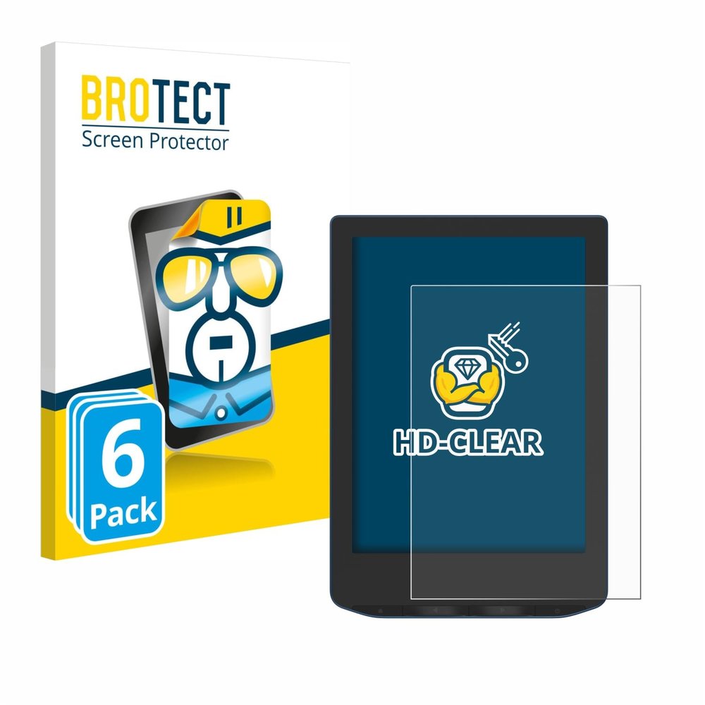 brotect Screen Protector Compatible with Pocketbook Verse Pro Color (6 Pack) - HD-Clear Protection Film
