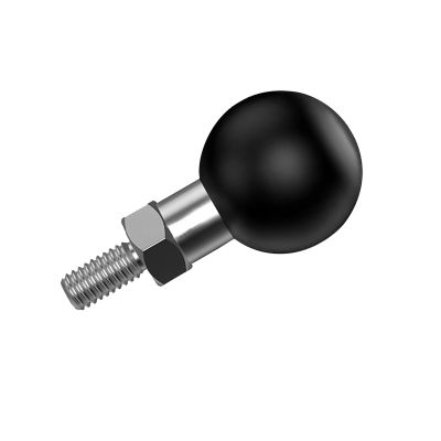 Mohists 1'' Ball Adapter with M6 x 1.0mm Threaded Post Ball Mount Compatible with RAM Mounts B Size 1 Inch Portable Screw Ball Head for Bike,Motorcycle,ATV,Rearview Mirror, Black, Medium