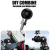Mohists 1'' Ball Adapter with M6 x 1.0mm Threaded Post Ball Mount Compatible with RAM Mounts B Size 1 Inch Portable Screw Ball Head for Bike,Motorcycle,ATV,Rearview Mirror, Black, Medium view 2