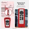 GripStand Apple TV Remote Cover, Scratch-Resistant Silicone Case Compatible with AirTag, Fits Siri Apple TV 4K/HD (2nd & 3rd Gen), Stand-Up Design, Enhanced Grip, Fiery Red by 73&Sunny view 3