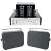 Rockville BluTube Bundle: 70-Watt Tube Amplifier Home Theater Stereo Receiver with Bluetooth, Pair of HP65S-8 Black 6.5-in Indoor/Outdoor Swivel Speakers 8-Ohm, 2-Items view 1
