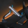 Monitor Arm Single Monitor Mount Arm, Supports 17-42" Screens and 33 lbs, Adjustable Gas Spring Mount with 31 RGB Lighting Modes and USB Port, C-Clamp & Grommet Adjustable Monitor Stands(Black) view 4