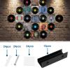 Be In Your Mind 12 Sets Vinyl Record Wall Mount Shelf Acrylic Album Record Holder Display Shelf LP Albums Shelves Black Wall Mounted Record CD Rack view 2