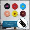 Be In Your Mind 12 Sets Vinyl Record Wall Mount Shelf Acrylic Album Record Holder Display Shelf LP Albums Shelves Black Wall Mounted Record CD Rack view 3