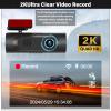 2K Front Dash Recorder Cam,64GB Card Included 1.5" IPS Display Dash Camera for Cars Flip & Mirror, WiFi, 24H Parking Monitor, Loop Recording, G-Sensor, Night Vision, iOS/Android Mobile App Control view 2