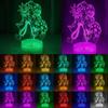 3D Illusion Night Light LED Lamp with Remote Control 16 Color Changing Visual Bedroom Decoration (Smiles 2) view 3