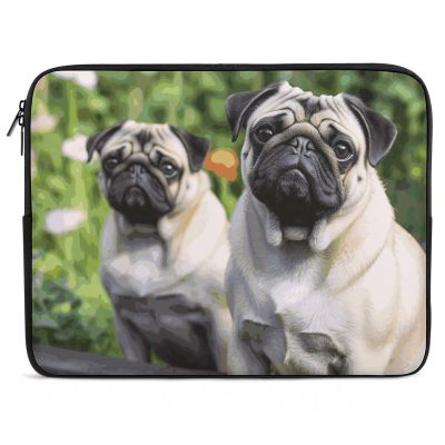 Laptop Case Sleeve 13inch Shockproof Laptop Case Pugs in The Garden Laptop Sleeve Carrying Case