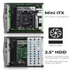 Mini ITX Case,SFF Small Form Factor, Mini Tower Computer Chassis Ideal for HTPC, 0.6mm SECC Vented Panels, Gaming PC Case Fits Mini ITX Motherboards (6.7*6.7) and Laptop Charger view 3