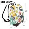 YQxwJL Cute Colorful Dog Paw Print Leather Laptop Fashion Large Backpack Casual Camping Travel Rucksack Knapsack For Women view 2