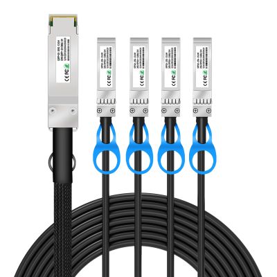Buacoz QSFP28+ to 4 SFP28+ DAC Breakout Cable, 0.5Meter/1.6ft 100Gbos DAC Stacking Cable Compatible with Mellanox Devices,100GBASE-CR4 Passive Direct Attach Copper Twinax High-Speed Cables