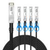 Buacoz QSFP28+ to 4 SFP28+ DAC Breakout Cable, 0.5Meter/1.6ft 100Gbos DAC Stacking Cable Compatible with Mellanox Devices,100GBASE-CR4 Passive Direct Attach Copper Twinax High-Speed Cables view 1