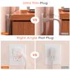 2 Prong Power Strip, WRXDMC 2 Prong to 3 Prong Outlet Adapter, 1680J Surge Protector, 1625W, 5ft Extension Cord with Flat Plug Polarized Plug, 6 AC Outlets & 3 USB, Wall Mountable, Ideal for Old House view 3
