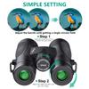 12x42 Roof Prism Binoculars for Adults -Large Eyepiece High Power Waterproof with Low Light Night-Professional HD Binoculars for Bird Watching Hunting Sports-BAK4 FMC Lens with Strap Carrying Bag view 2