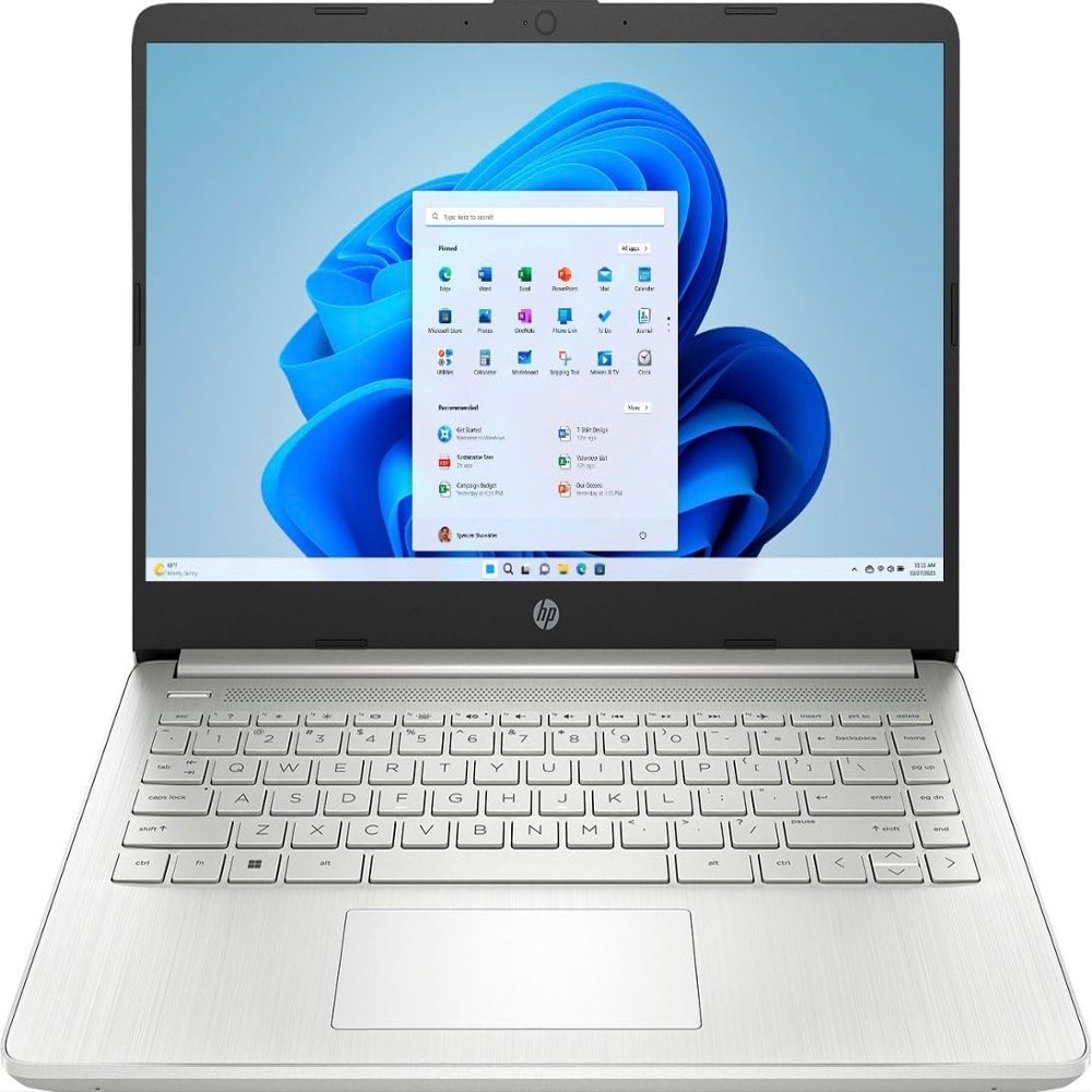 HP 14" HD Laptop, Intel Pentium Silver N5030, 4GB DDR4 Memory, 128GB SSD, Media Card Reader, Windows 11 Home in S Mode, One Year Office 365 Included, Natural Silver, 14-dq0703dx