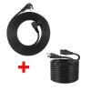 10FT and 12FT Black NEMA 5-15P to C13 3 Prong AC Power Cord view 1