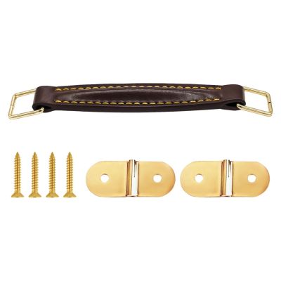 Speaker Cabinet Strap Handle with Metal Mounting Plates and Screws for Easy Installation - 6.9 Inches Long, Comfortable Pu Guitar Case Handle Replacement