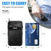 PRUNUS J-555 Pocket Radio AM FM USB-C Charging& Battery Operated, Excellent Reception& Clear Speaker and Headphone Jack, Back Clip, Flashlight, Transistor Radios, Portable Radios AM FM, Mini Radio view 3