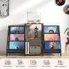 Bikoney Record Player Stand - 6-Tier Vinyl Record Storage for Up to 280 Albums, Holder for Living Room view 2