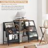 Bikoney Record Player Stand - 6-Tier Vinyl Record Storage for Up to 280 Albums, Holder for Living Room view 4