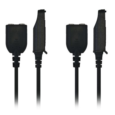 2 Pack UV-9R Plus Shoulder Mic Adapter 2pin Earpiece for GT-3WP Waterproof Walkie Talkie UV-9R Pro Cord Connector to UV-5R