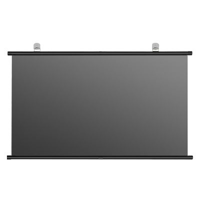 Metal Anti-light Projection Cloth Screen 60"/72" Wall-mounted Manual Roll-Up Projector Screen Support Double Sided Projection for Home Theater backyard Outdoor Indoor, 2 Styles(4K anti-light,16:9 72in