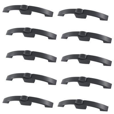 FOTN 10 Packs Black Arc Push Button Pull Lock Handle Lock for Caravan, RV, Cupboard, Yacht, Boat Cabinet Furniture Drawer, Zinc Alloy Handle Hanging Latch Lock for Caravan RV Cabinet