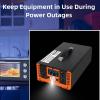 10000/12000w Power Inverter Modified Pure Sine Wave,Dc 24/48/60/72/96v to Ac,Power Supply Voltage Converter-Lcd Display+Lighting+Handle,for Rv Truck Car Camping,12000w48Vto220V view 3