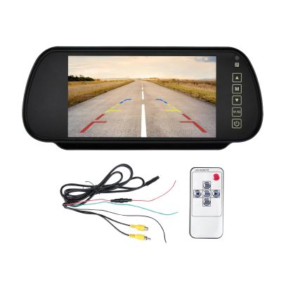 AutoZenith 7" Parking Rear View Monitor Mirror Screen Compatible with Truck Reversing Camera