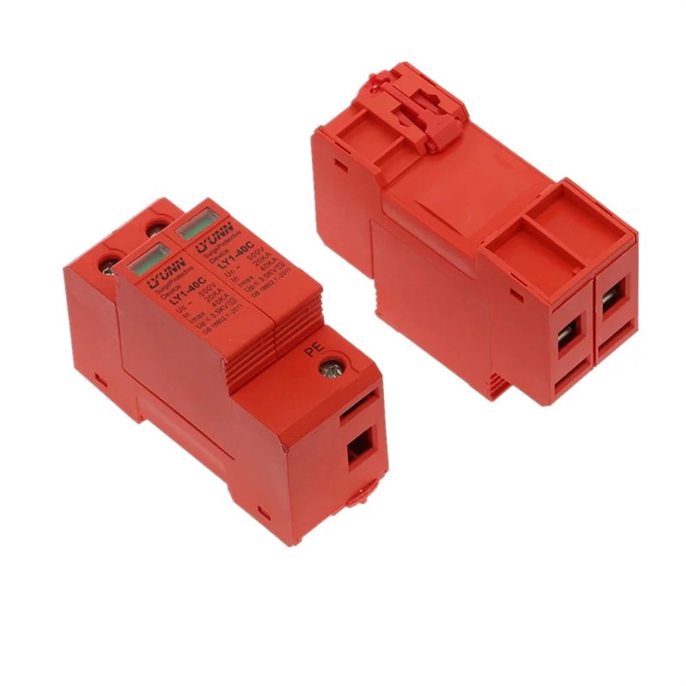 VCIMZUL Photovoltaic Surge Protector DC 500V 1000V 2p DC1000V 20KA ~ 40ka Low Voltage Arrester Room DIN Guide Rail 2-Pole Protector(DC1000V)