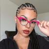 bullabulling 3 Pack Cat Eye Reading Glasses for Women Blue Light Blocking Ladies Fashion Butterfly Readers Anti-Glare (mix2, 2.5, x) view 3