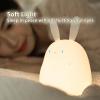DEALFUN Cute Bunny Cartoon Nursery Night Lights, Rabbit Design Safe Silicone Soft LED Nursery Lamp for Toddler Room Decoration view 2