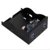 SEDNA USB 3.2 Gen II (10Gbps) 4 Port (2A2C) Internal Hub (Floppy Bay) with Type E Connector, Black, SE-USB32G2-IHUB-314C-E view 1