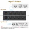 Cubilux 4-Way Balanced XLR Splitter Box, Passive Stereo 2-In-8-Out Audio Distributor for Studio, Live, Mixer, Amplifier, Preamps, Powered Speaker view 2