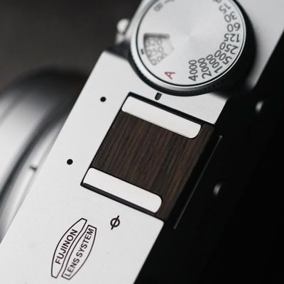 DBZZ Wood Camera Hot Shoe Cover Compatible with Fuji Xpro 3 X-Pro2 Xpro1 X100V X100F X100T X100S X100 X-E3 X-E2 X-E1 XT4 XT3 XT2 XT1 X30 X20 X10 XT30 X-T20 (Black Sandalwood)