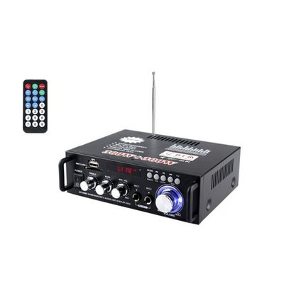 Bluetooth Stereo Receiver Home Audio Amplifier HiFi 600W Home Theater System Speaker Amplifier, 2 Channels, LCD Display, Portable FM Radio, SD Card/USB Input, 12V-220V for Home or Car Use