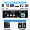 Bluetooth Stereo Receiver Home Audio Amplifier HiFi 600W Home Theater System Speaker Amplifier, 2 Channels, LCD Display, Portable FM Radio, SD Card/USB Input, 12V-220V for Home or Car Use view 4