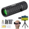 10-20X Compact Monocular Telescope, Single Tube Telescope with Smartphone  & Tripod, Low-Light Night Vision, Optical Layer Coating, for Outdoor Activity, Bird Watching, Concert view 1