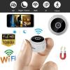 Generic Security Camera Indoor Built in WiFi, Smart Cameras for Home Security, 1080p HD 360 Rotation Video, Motion Detection Alarm, Loop Recording, Time Display, Night Vision, Remote Control, White view 2