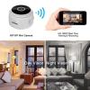 Generic Security Camera Indoor Built in WiFi, Smart Cameras for Home Security, 1080p HD 360 Rotation Video, Motion Detection Alarm, Loop Recording, Time Display, Night Vision, Remote Control, White view 3