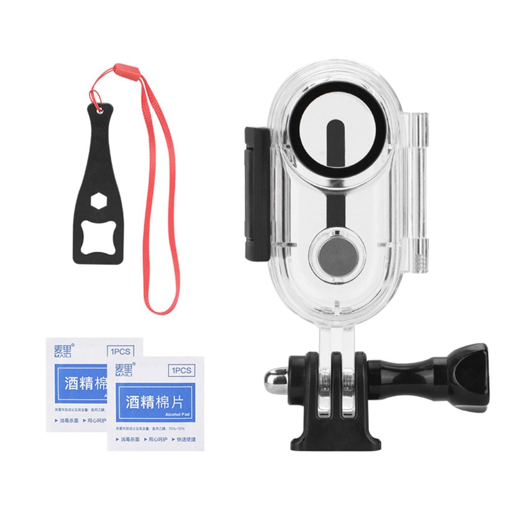 DirectNine Basics Waterproof Case for Insta360 GO 3/3S, Underwater 40m Diving Case Housing Shell,Thumb Camera Swimming Dive Protective Case for Insta360 GO 3/3S Camera Accessories, Transparent
