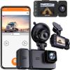 1080P FHD WiFi Car Dash Cam, Car Driving Recorder Whit Front and Rear Inside HD Night Vision G-Sensor Loop Recording APP Remote 170Wide Angle 24H Parking Mode (Num.A-WiFi F+R) view 1