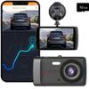 1080P FHD WiFi Car Dash Cam, Car Driving Recorder Whit Front and Rear Inside HD Night Vision G-Sensor Loop Recording APP Remote 170Wide Angle 24H Parking Mode (Num.C-No-WiFi F) view 1